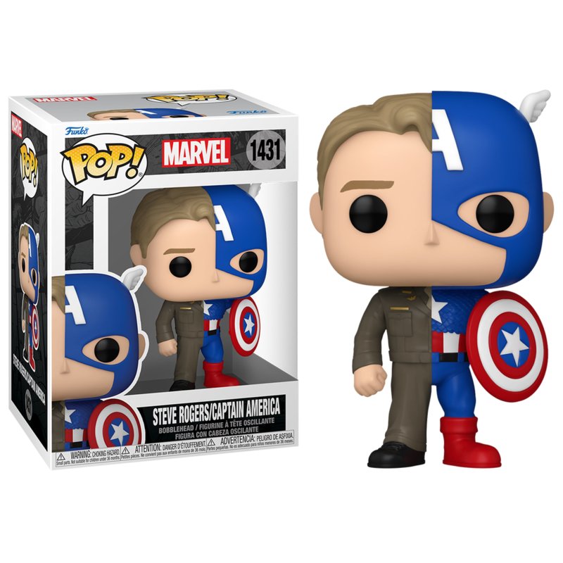 Pop Marvel Split - Captain A/Steve R