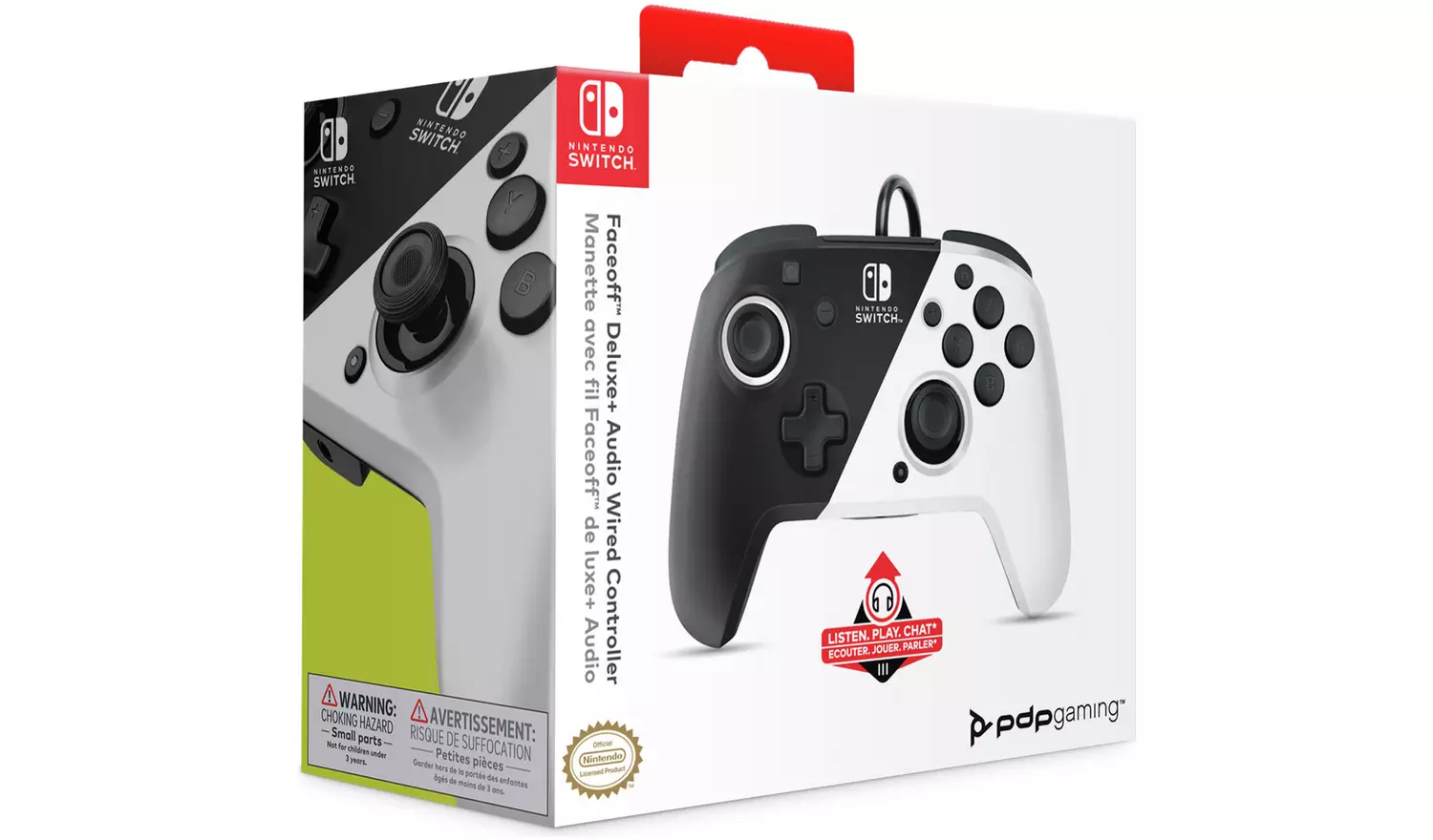 Switch - Faceoff - Controller - Deluxe+ Audio - Black & White