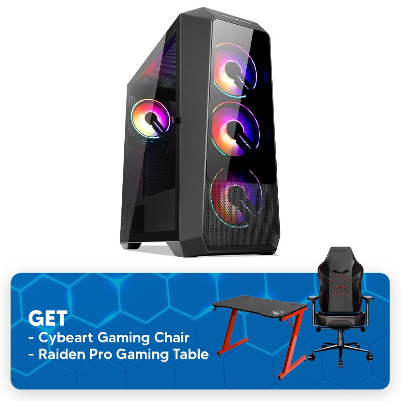 ZGames PC Sliver + Gaming Chair + Gaming Desk