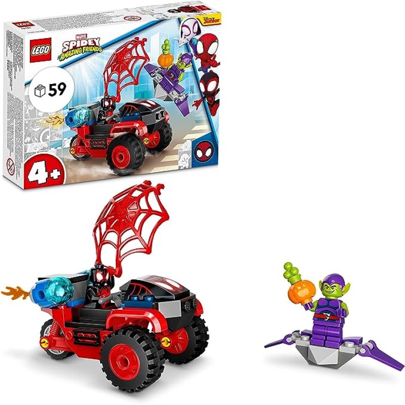 LEGO Marvel Spidey And His Amazing Friends Miles Morales: Spider-Man’s Techno Trike 10781 Building Toy Set