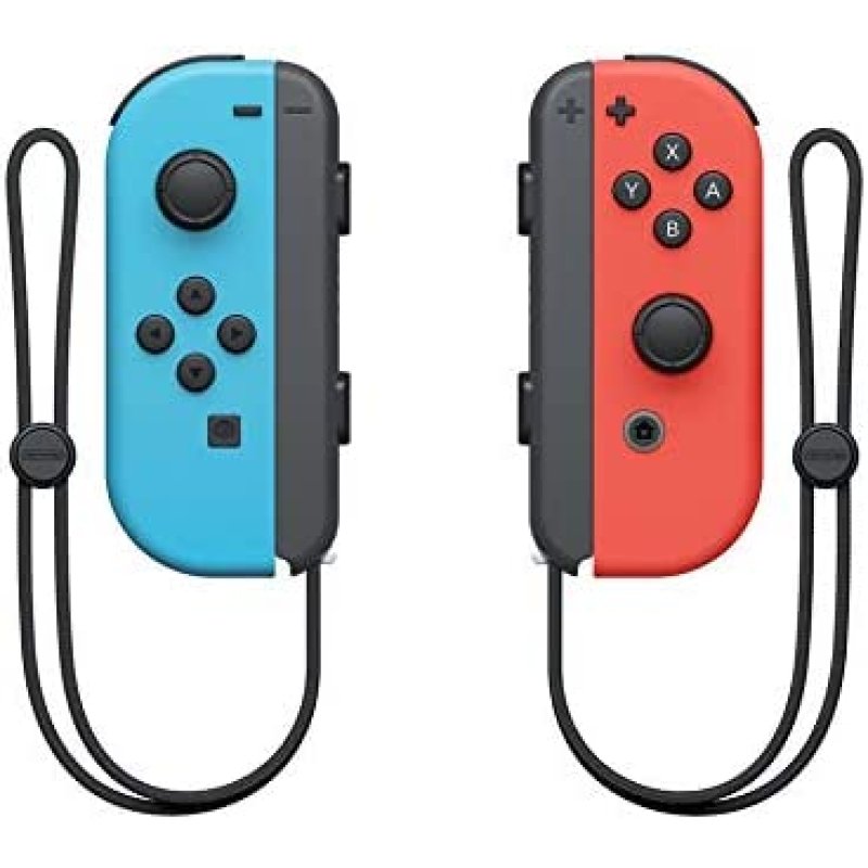 Nintendo Switch Extended Battery Life With Neon Blue And Neon Red Joy-Con