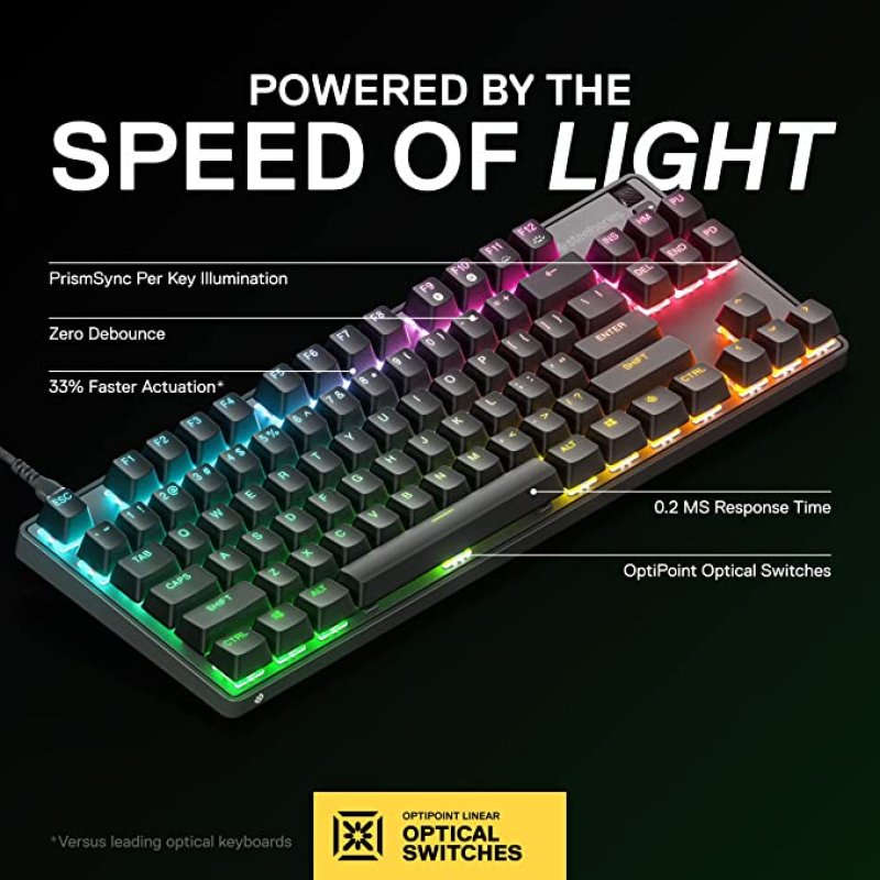 SteelSeries Apex 9 TKL - Mechanical Gaming Keyboa...