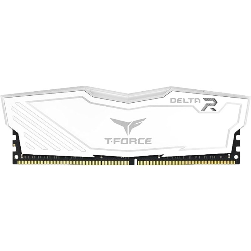 TEAMGROUP Team T-Force Delta RGB DDR4 Gaming Memory, 2 x 16 GB, 3200 Mhz, 288 Pin DIMM, White