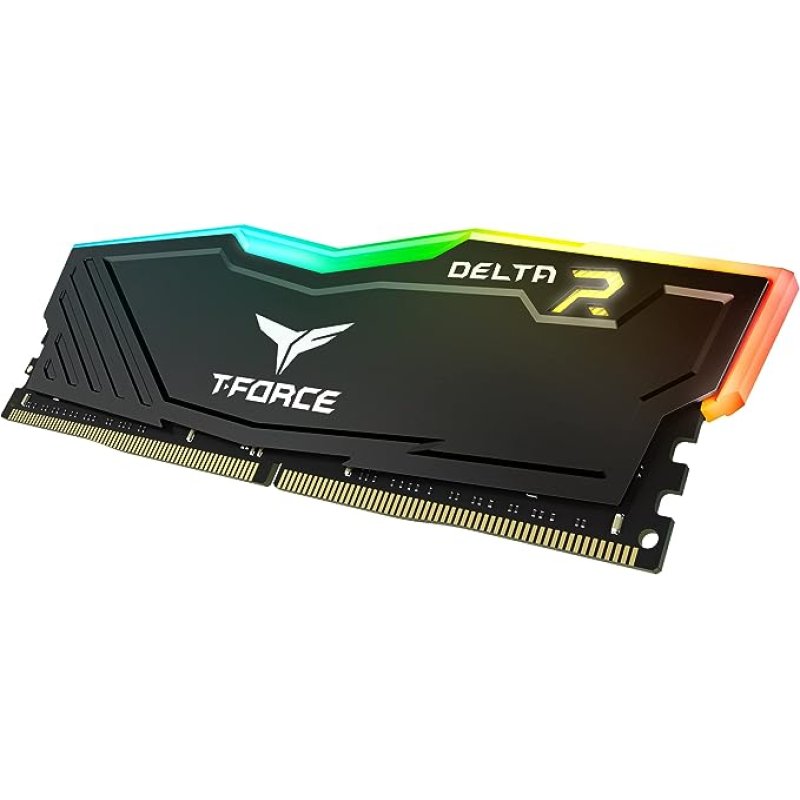 TEAMGROUP Team T-Force Delta RGB DDR4 Gaming Memory, 2 x 16 GB, 3600 Mhz, 288 Pin DIMM, Black