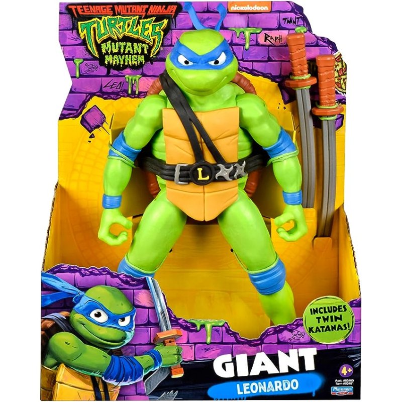 Teenage Mutant Ninja Turtles: Mutant Mayhem 12” Giant Leonardo Figure by Playmates Toys