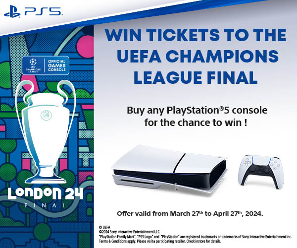 Buy Playstation Console & Win UEFA CL final ticket