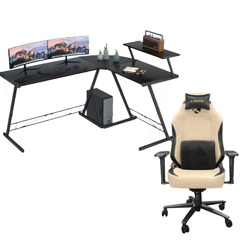 GAMEON 3 in 1 desk + KGaming Gaming Chair WTS21-35