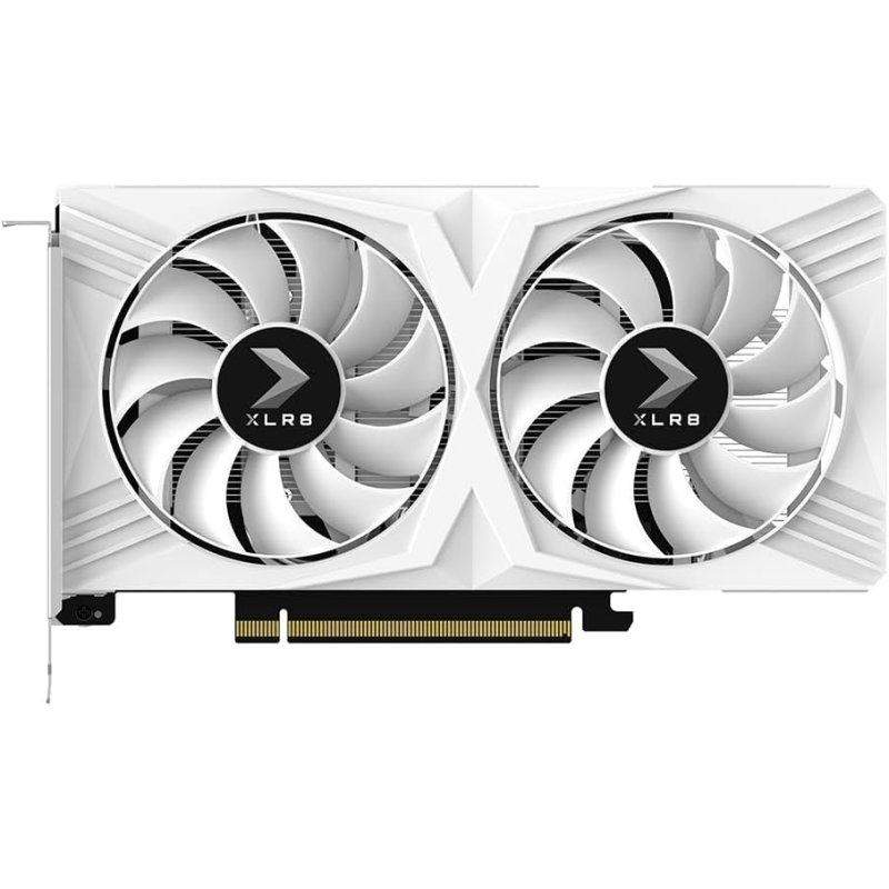 PNY Nvidia GF-RTX4060-OC-8gb-Pcie4.0 W Dual Fan Graphics Card DLSS 3 White