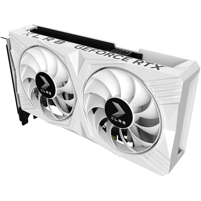 PNY Nvidia GF-RTX4060-OC-8gb-Pcie4.0 W Dual Fan Graphics Card DLSS 3 White