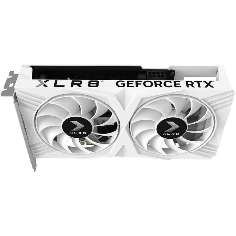 PNY Nvidia GF-RTX4060-OC-8gb-Pcie4.0 W Dual Fan Graphics Card DLSS 3 White