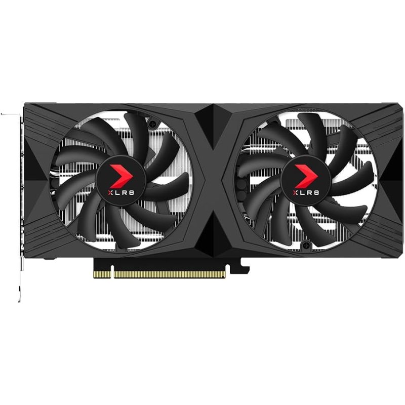 PNY Nvidia GF-RTX4060ti-OC-8gb-Pcie4.0 Dual Fan Graphics Card DLSS 3 Black