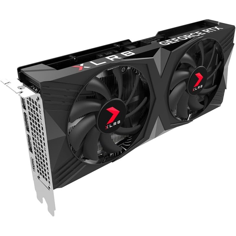 PNY Nvidia GF-RTX4060ti-OC-8gb-Pcie4.0 Dual Fan Graphics Card DLSS 3 Black