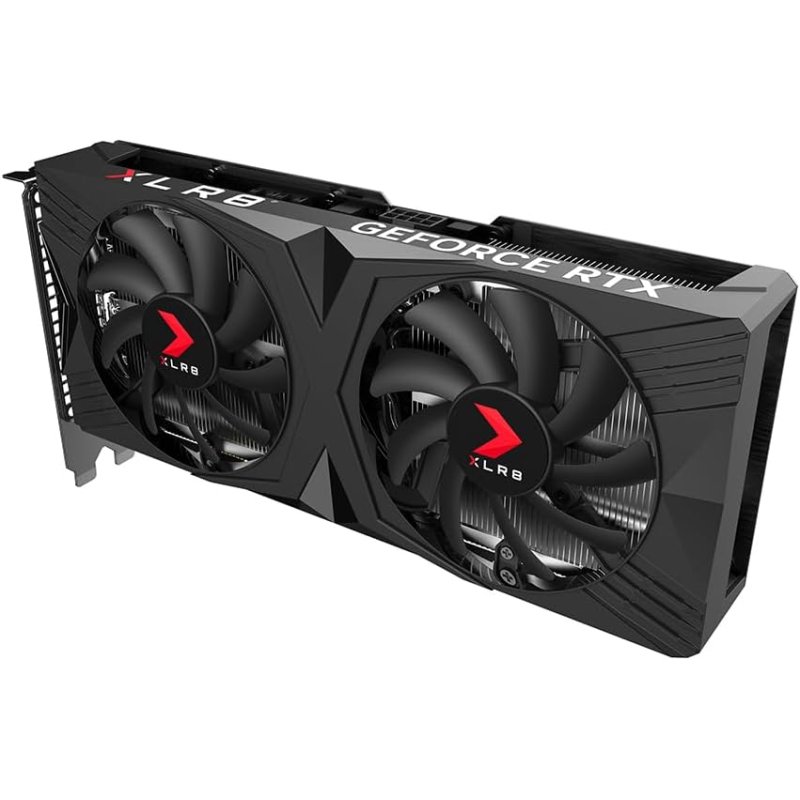 PNY Nvidia GF-RTX4060ti-OC-8gb-Pcie4.0 Dual Fan Graphics Card DLSS 3 Black