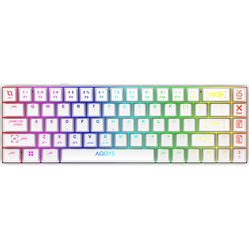 Wireless Mechanical Keyboard Mira 60% Wireless/BT/Wired - White