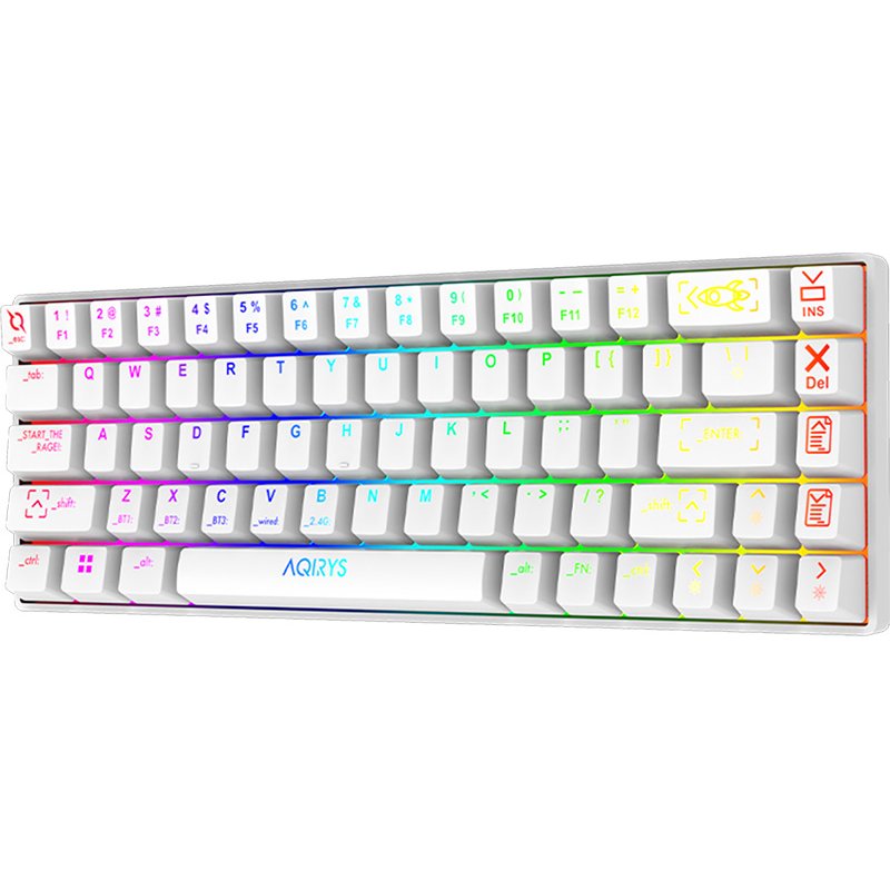 Wireless Mechanical Keyboard Mira 60% Wireless/BT/Wired - White