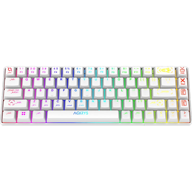 Wireless Mechanical Keyboard Mira 60% Wireless/BT/Wired - White