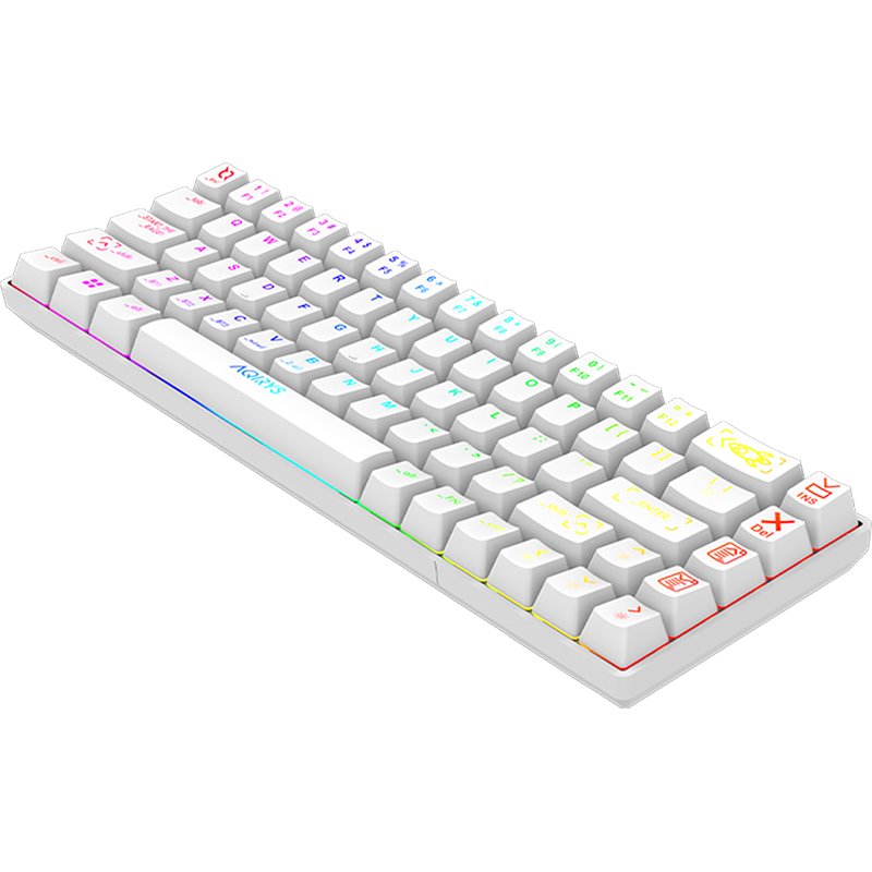 Wireless Mechanical Keyboard Mira 60% Wireless/BT/Wired - White