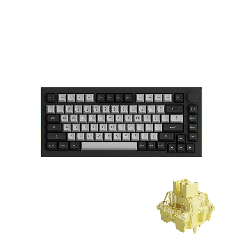 Akko 5075b Dracula Castle Multi Mode Rgb Keyboard Crystal Yellow Pro