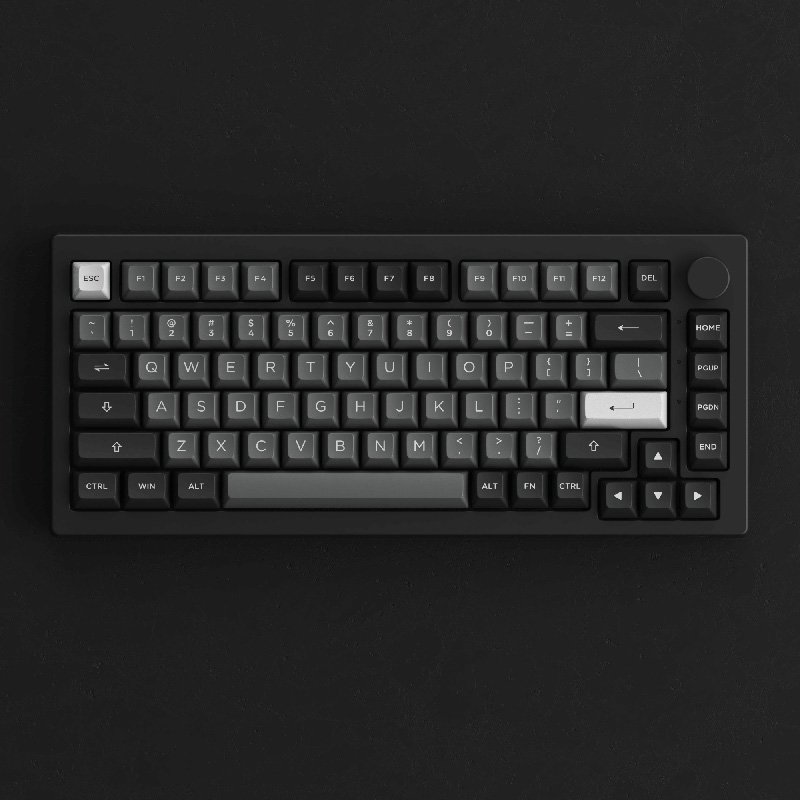 Akko 5075b Plus Black & Silver Multi Mode Rgb Keyboard Cream Yelow Pro