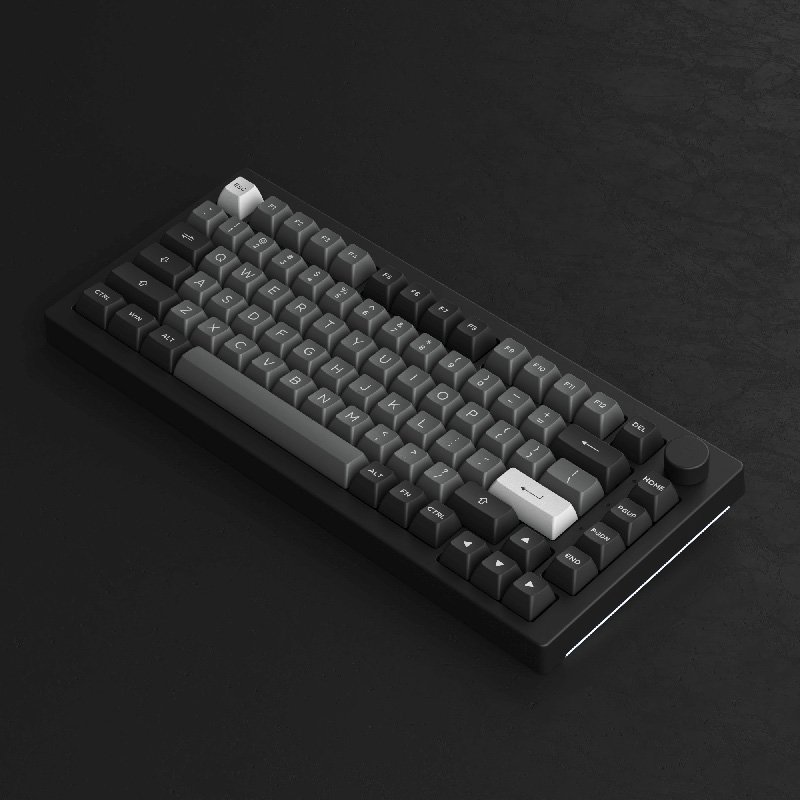 Akko 5075b Plus Black & Silver Multi Mode Rgb Keyboard Cream Yelow Pro