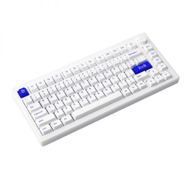Akko Mod 007b Pc Blue On White Multi-Modes Rgb Wireless Keyboard Purple Piano Pro