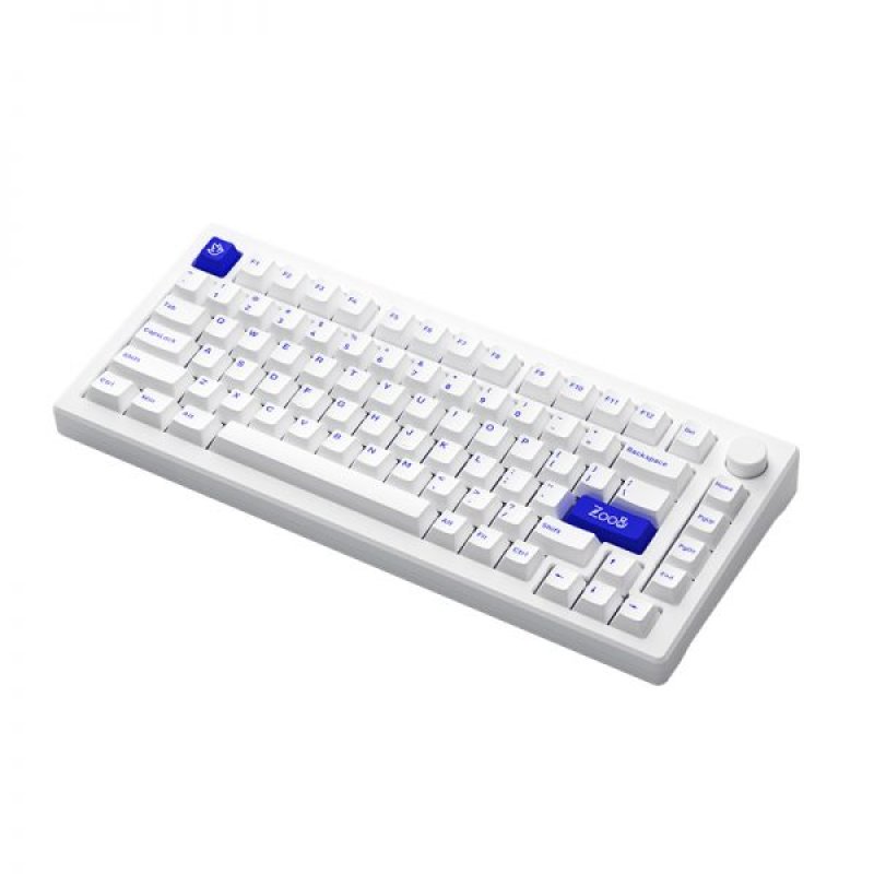 Akko Mod 007b Pc Blue On White Multi-Modes Rgb Wireless Keyboard Purple Piano Pro
