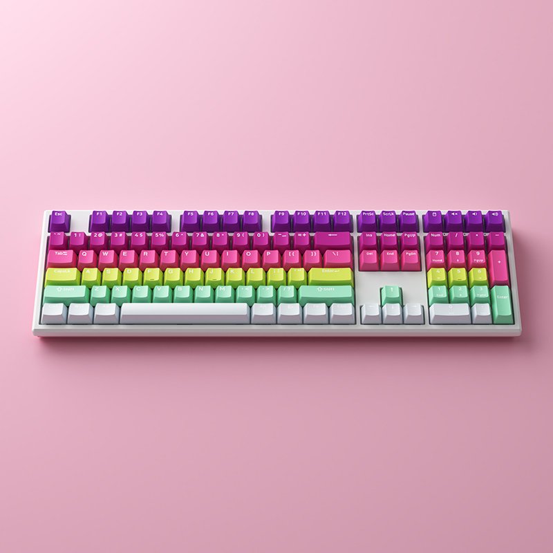 Akko Monsgeek Mg108b Rainbow Multi-Mode Wireless Keyboard Cream Yellow Pro