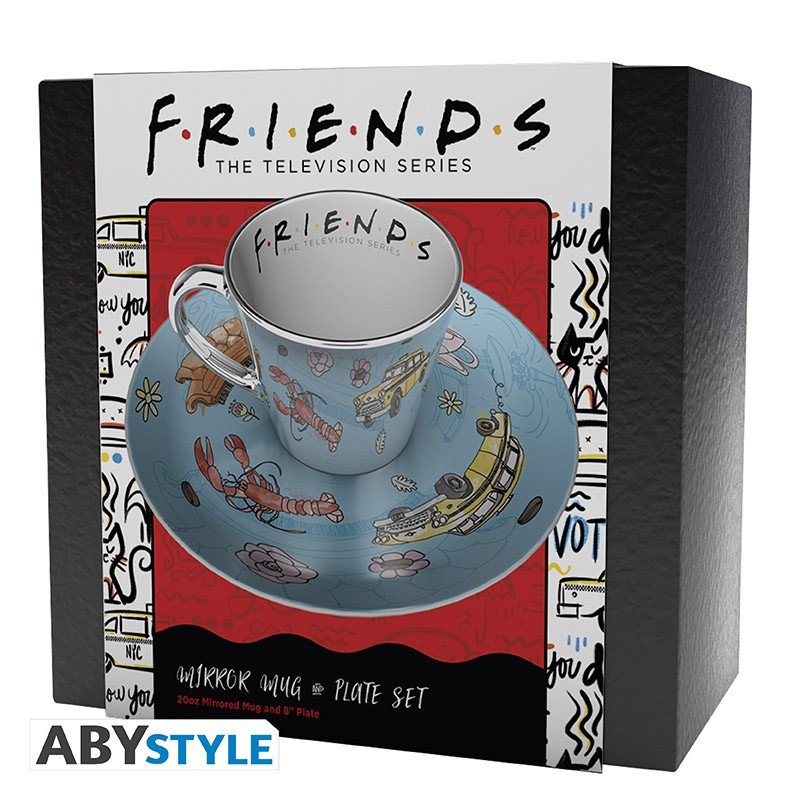 FRIENDS - Tasse à café miroir et soucoupe - Motif