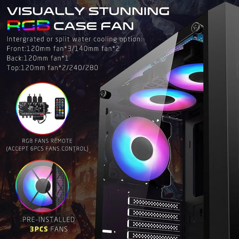 GAMEON TRIDENT II G-Series Mid Tower Gaming Case