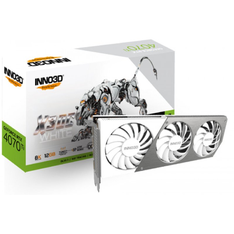 Inno3D GeForce RTX 4070 Ti X3 OC White 12GB Graphics Card
