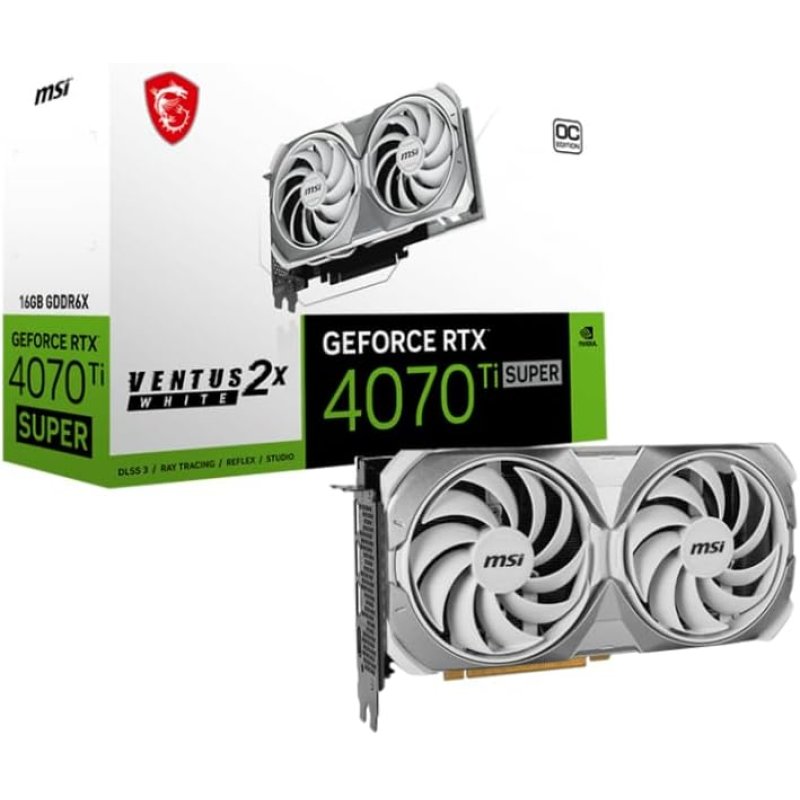 MSI GEFORCE RTX 4070 TI SUPER 16G VENTUS 3X OC 912-V513-627 WH