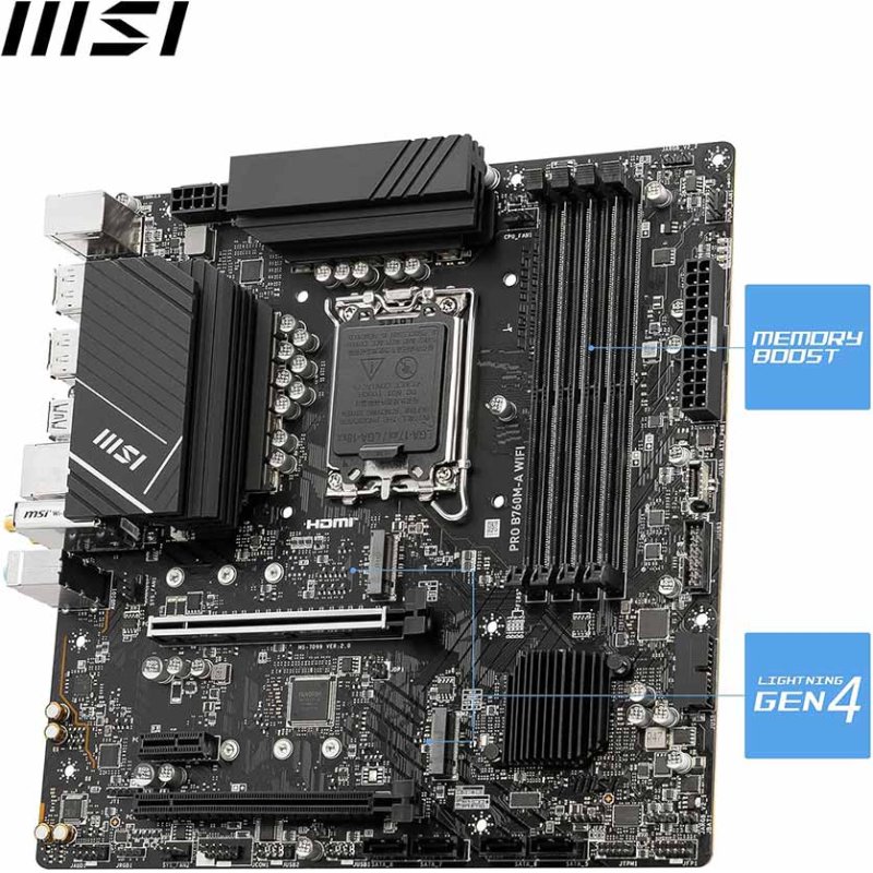 MSI PRO B760M-A WIFI 911-7D99-007/012/021