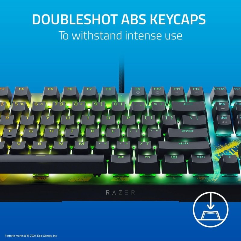 Razer BlackWidow V4 X Yellow Switch - Fortnite Ed. Gaming Keyboard