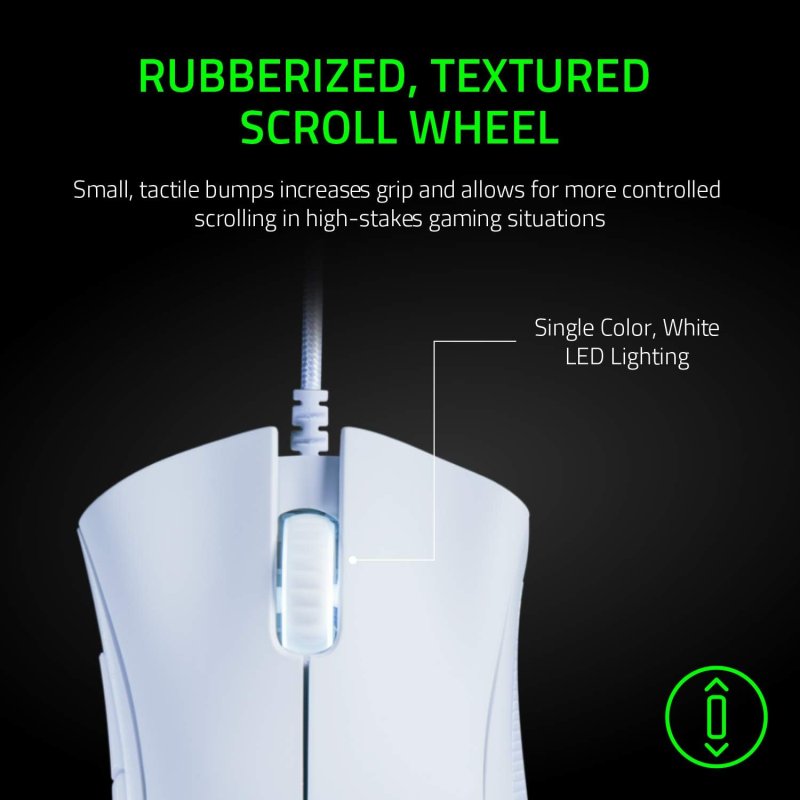 Razer Deathadder Essential Ergonomic Gaming Mouse - White