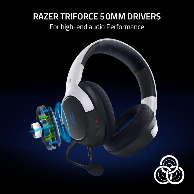 Razer Kaira X PS5 Wired Headset - Black&White