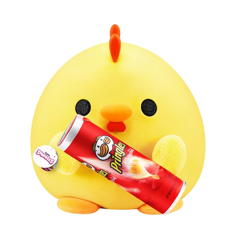 Snackles Medium - Chicken holding PLUSH Pringles The Original 5.2 OZ