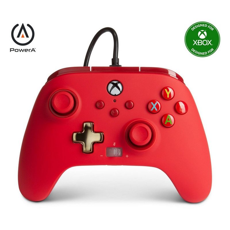 Xbox Power A Joy Enhanced Wired Controller Red