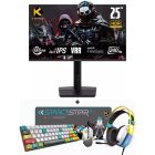 KGaming LUMIN 25" FHD Gaming Monitor with KGaming 4-in-1 Gaming Combo Pack