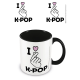 K-POP (I LOVE K-POP) BLACK COLOURED INNER MUG