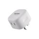 BluPebble 45W PD GaN Dual-Port Fast Charger â€“ 2Ã— USB-C - White