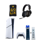 PS5 Slim Digital Edition Bundle with KGAMING Dust-Proof Cover, Carry Bag, K20 Wireless Headset & Choice of USB Hub