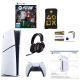 PlayStation 5 Slim Console Bundle (Disc) – EA SPORTS FC 27, Extra DualSense Controller, Wireless Headset, Carry Bag & Dust Cover