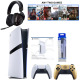 PlayStation 5 Pro Digital Edition Bundle – Any 2 Games + Disc Drive, 007 First Light DualSense, Wireless Headset & USB Hub