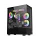 K Gaming C03 Mid Tower ARGB PC Case - Black