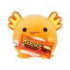 Snackles Medium Axolotl holding PLUSH Reeses