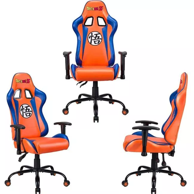 SUBSONIC Dragon Ball Z Gaming-Stuhl – Offiziell Lizenziert, Orange, Verstellbar, Bis 120 Kg Belastbar