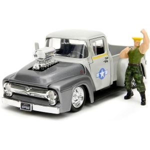 Jada Toys Hollywood Rides Street Fighter Guile & 1956 Ford F-100 Pickup 1:24 Die-Cast Vehicle