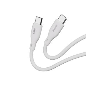 BluPebble PowerFlow PD60W USB-C to USB-C Cable 2m – White