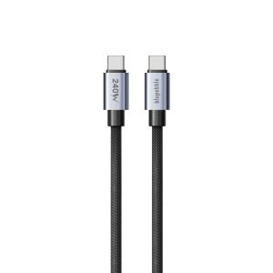 BluPebble PowerFlow 240W USB-C to USB-C Braided Cable 1.2m – Black