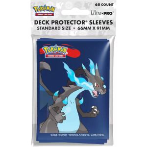 Ultra PRO Pokemon Mega Charizard X 65ct Standard Deck Protector Sleeves 66 x 91mm